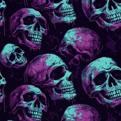 Tela Oxford decorativa para exteriores - Motivo de calavera I DX4448 (1/5)