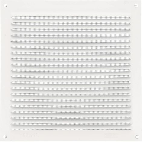 Grille de ventilation carrée en Aluminium avec moustiquaire Grilles d'aération pour sortie d'air Idéal pour plafond de cuisine et salle de bain Dimensions : 170 x 170 mm Couleur: Blanc (1/5)