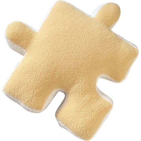 Ultraweiches Plüsch-Puzzlekissen in spezieller Form für Sofa, Bett, Fenster, Wohnaccessoires, gelb (1/5)