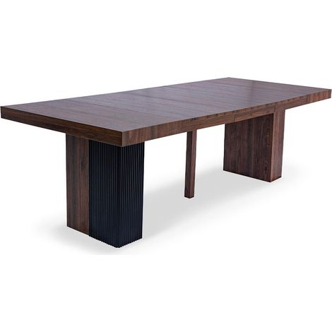 Table Extensible Effet Bois "Trendy" 90-240cm Marron (1/5)