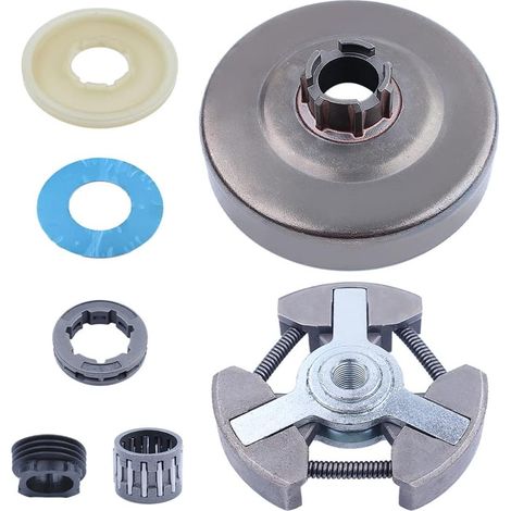 Kit de tambour d’embrayage avec roue et pignon de jante 3/8"-7T, pour tronçonneuse Jonsered 625, 625Ii, 630, 630 Super, 670, 670 Champ, 501 83 15 04, 501 83 17 01, 501 53 59 01 (1/5)