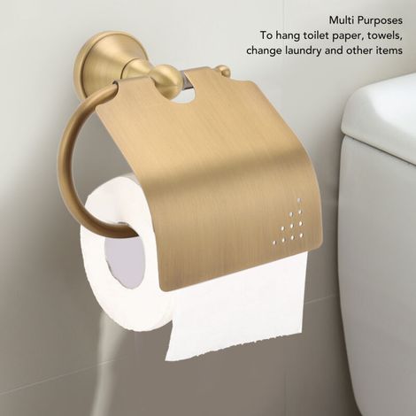 Porte papier toilette vintage Porte papier salle de bain en métal au mur (1/5)