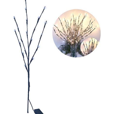 Branche lumineuse 20 LED réaliste, éclairage artificiel pour décoration de vase de maison, 30 pouces (77 cm), blanc chaud (1/5)