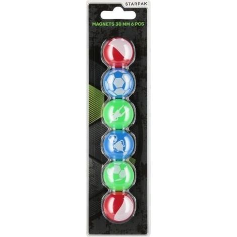 Fußballmagnete 30 mm 6 Stück
