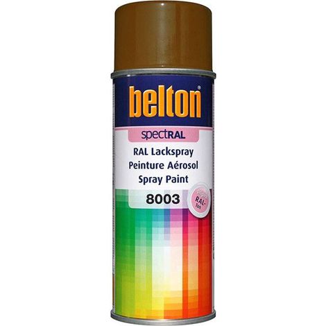 Bombe peinture - AUTO K - RAL 8003 - Brun argile - 400 ml - Mat