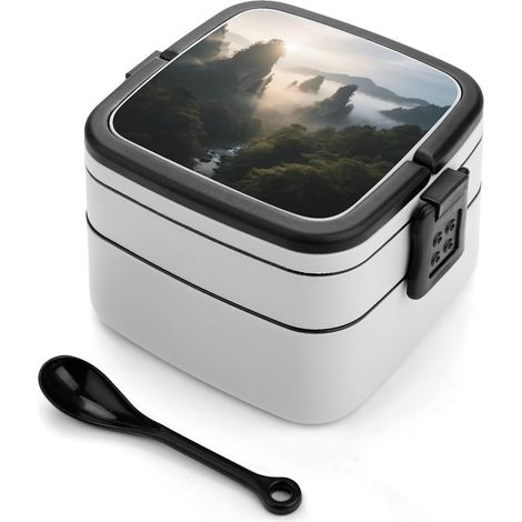 Boîte à bento double compartiment Strange Peaks and Rocks pour (1/5)
