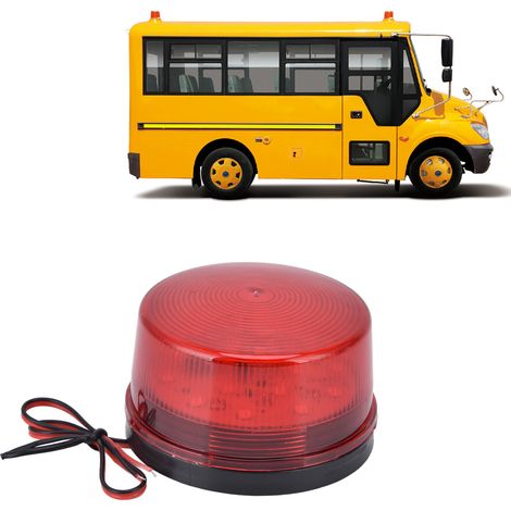 Feu clignotant LED 12V pour la sécurité, feu de signalisation routière, feu de signalisation, feu d'alarme, voyant indicateur, feu d'avertissement rouge pour gros camions. (1/5)