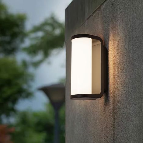 Applique da Parete Alluminio per Esterno LED 15W Dybowo 3000K Nero Bianco Caldo (1/5)