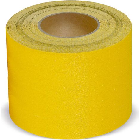 Moravia Revêtement antidérapant jaune, malléable, autocollant, rouleau 150 mm x 18,3 m (1/3)