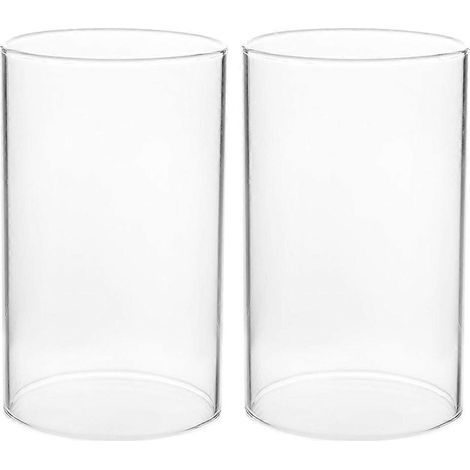 Abat-jour cylindrique de rechange en verre transparent, coupe-vent, pour adultes, 15 x 7 cm (1/5)