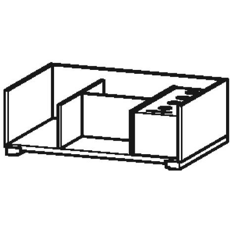 Sistema d'arredo Duravit per mobili di larghezza 550 mm, senza foro per sifone, Colore (anteriore/corpo): acero massiccio - UV992107878 (1/2)