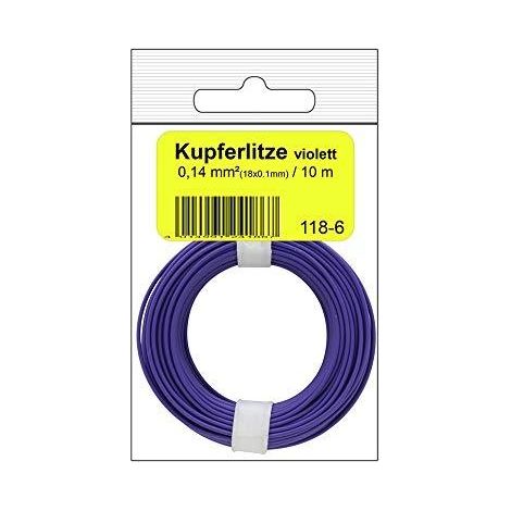 Donau Elektronik cable violeta 1 x 0,14 mm² 10 metros