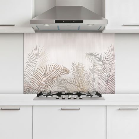 CRÉDENCE CUISINE Feuilles - Beige - Botanique - Vintage 80x55 cm (1/5)