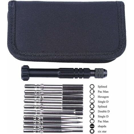 10 Pièces Outil de Réglage de Carburateur Tournevis Kit avec Poignée en Métal Sac de Transport d'Outils pour Poulan Artisan 2 Cycles Petit Moteur (1/4)