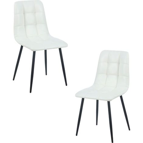 Packs Sillas Comedor - Pack 2 Sillas Stuhl Polipiel - Blanco (1/5)