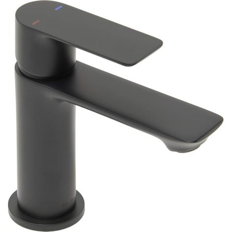 Neo grifo de lavabo sin vaciador, negro mate (SIKOBSLNEO271C) (1/5)