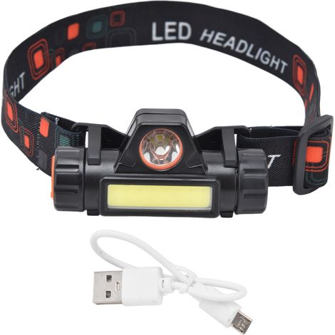 Lampe frontale USB étanche multifonction pour vélo, camping et aventures en plein air.