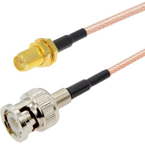 Cavo pigtail con connettore BNC / presa SMA-RP RG316 5m