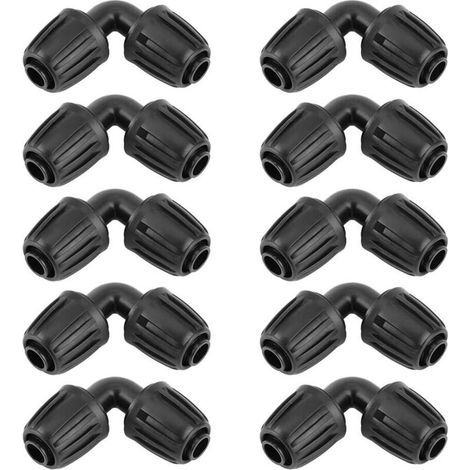 10Pcs Drip Irrigation Elbow Adapter, Garden Hose Elbow Connector Universal Elbow Joint Agricultural Irrigation Accessories