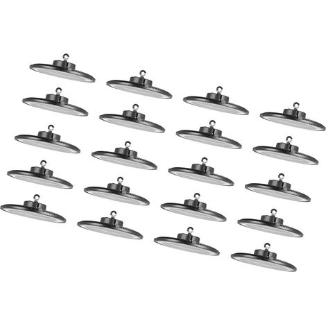 Mophorn 20er-Pack LED-Hallenstrahler, 150 W, 5000 K, 21000 lm, UFO-LED-Leuchten, IP65 wasserdicht, 100–277 V Weitspannung, geeignet für Lager, Werkstatt, Fabrik, Fitnessstudio, Garage und Scheune