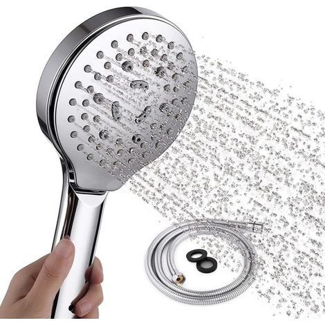 ZOLGINAH Pommeau Douche avec Tuyau,Douchette Douche salle de bain avec 6 Types de Jets,Pommeau de Douche Haute Pression à économie d'eau