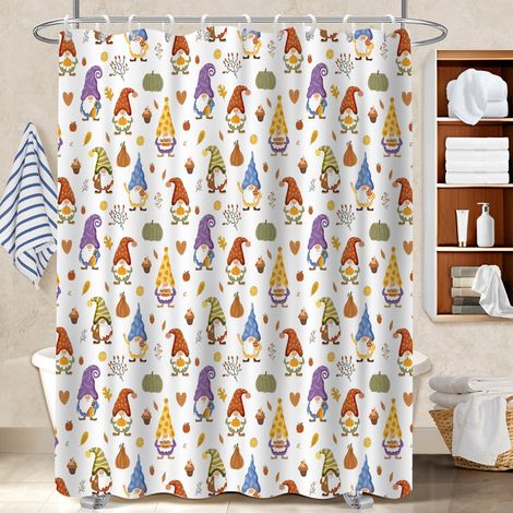 Rideau de douche tissu polyester 180x180 montage sans perçage rideau séchage rapide pour salle de bain d’amis (1/5)