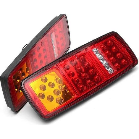 1 paire de feux arrière 36 LED, 12 V/24 V, feu stop arrière, feu de recul pour remorque, camion, voiture, caravane (1/5)