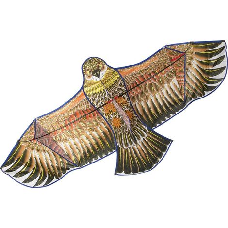 Terre Jardin – Effaroucheur d'oiseaux cerf volant faucon – Répulsif pour cultures – Envergure 1,70 m – Installation rapide avec mât télescopique 3,70 m