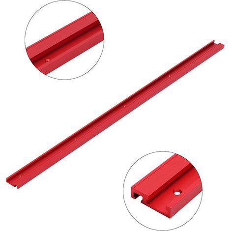 Rainure en T 45 Type 1220mm, glissière de menuiserie, rail de table à modifier, piste d'onglet pour scie, accessoire d'établi, aluminium robuste, lot unique. (1/5)