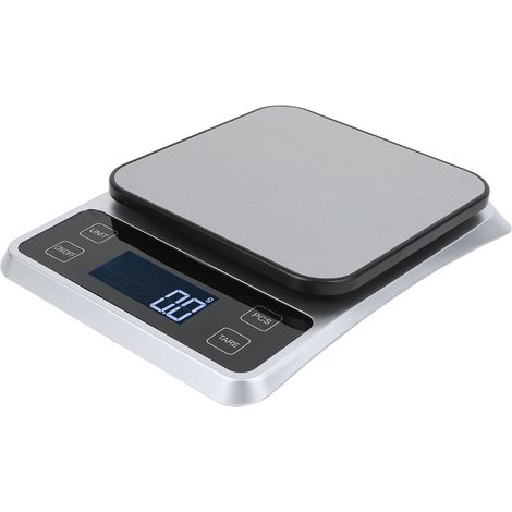 Balance de cuisine numérique multifonction en acier inoxydable - Balance précise pour peser les aliments en cuisine et en pâtisserie - Capacité de 5 kg, précision de 0,1 g