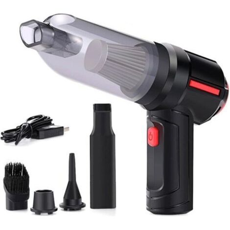 Aspirateur de voiture portable sans fil 4 en 1 9000 Pa 120 W, souffleur de poussière pour voiture, aspirateur de voiture portatif (1/5)