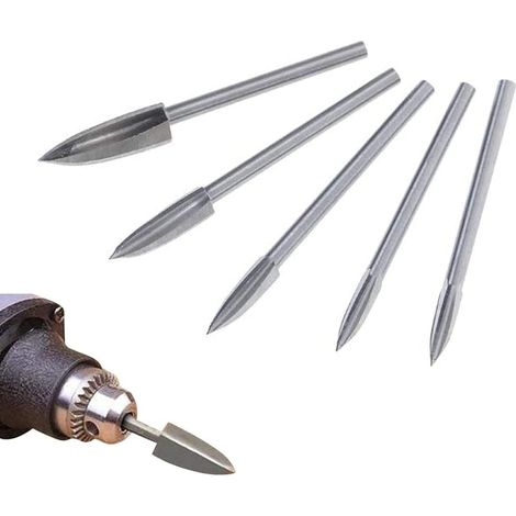 5 Pièces Fraise Outils De Sculpture Gravure Fraises Rotatives pour sculpture sur Bois Carbure de Tungstène Coupe (1/5)