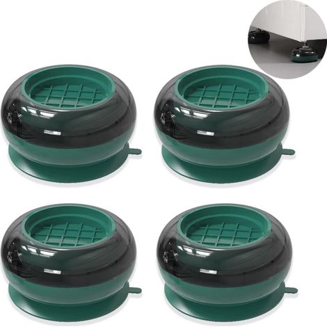 Tapis de pied de machine à laver 4 pièces, tapis antidérapant anti - choc de séchoir (vert) (1/5)