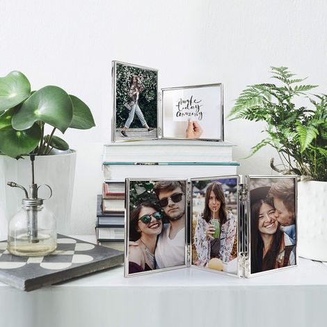 Cadre Photo Argent 2X 13x18 cm Portrait Frame (1/4)