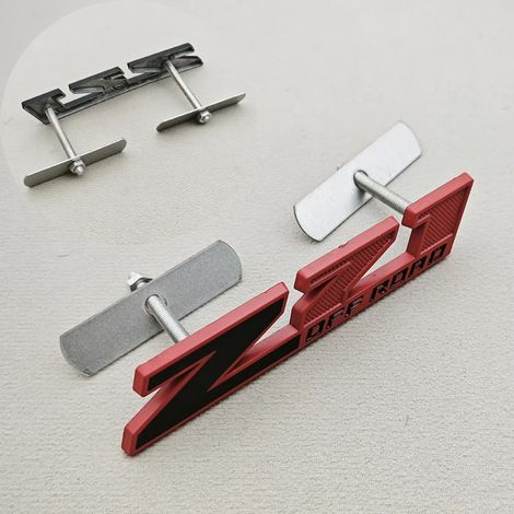 (G OFF Noir Rouge, 90 mm) - Logo Z71 en métal 3D, emblème de calandre avant, autocollant de coffre, compatible avec Chevrolet Tahoe, Colorado, Cheyenne et Chevy Silverado. Accessoires (1/5)