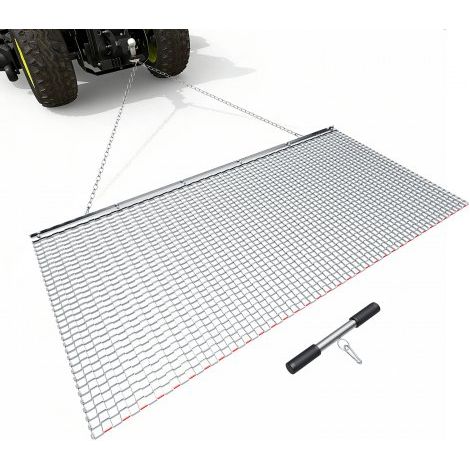 Grada de Arrastre 1830 x 914 mm, Rastrillo de Arrastre de Acero, Grada Niveladora de Terreno para Vehículos Todoterreno, UTV y Tractores, Ideal para Caminos de Grava, Nivelación de Campos (1/5)
