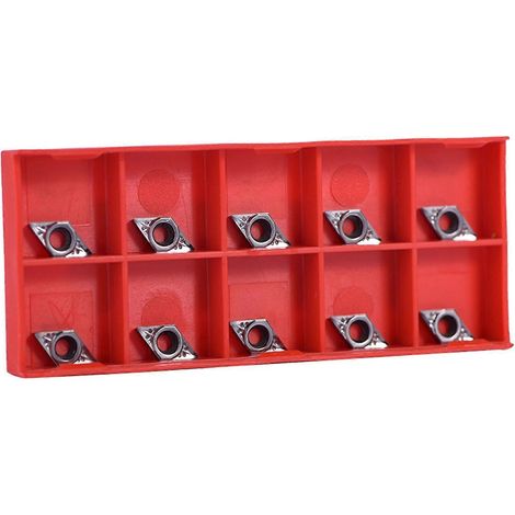 10-teiliges Set CNC-Hartmetall-Wendeschneidplatten für Drehmaschinen mit Box DCGT070204-AK