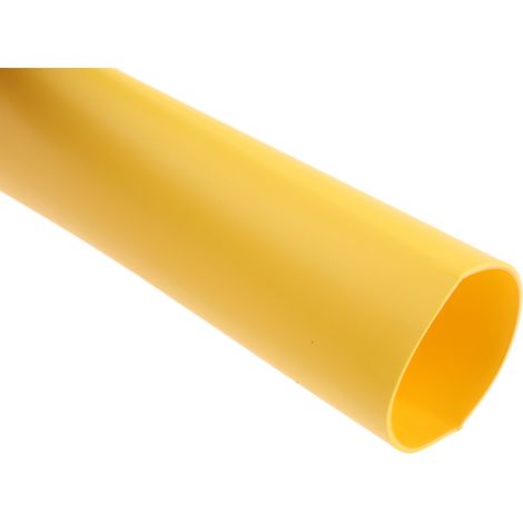 Gaine thermorétractable RS PRO, Dia. 24mm Jaune rétreint 3:1, 1.2m ( Prix pour 1 )