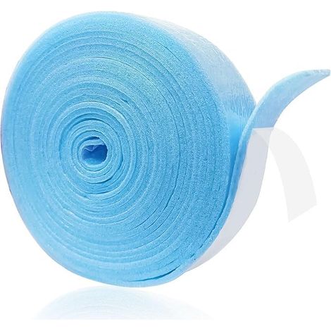 Bandes isolantes autocollantes pour masse d'équilibrage, bande d'isolation des bords, bande de joints extensibles pour chauffage au sol, étanchéité de chape (bleu, 100 mm x 5 mm x 20 m)