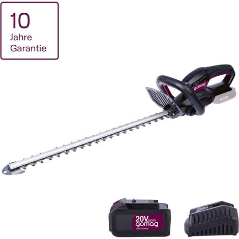 Gomag Akku Heckenschere GO-HES570 20V 51cm Schnittlänge 16mm 4,0 Ah Akku/Lader (1/5)