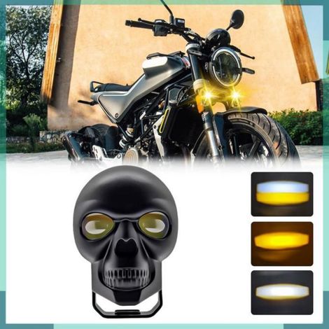 Feux antibrouillard de conduite de moto Feux antibrouillard LED pour moto, 1 pièce, barre de moto bloc Argent Noir 1 pièce (1/5)