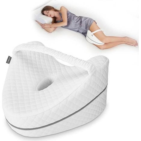 Beinkissen, orthopädisches Kniekissen, ergonomische Kniestütze mit Schaumstoffpolsterung, Druckentlastung – Hüfte, Beine, Knie, Weiß