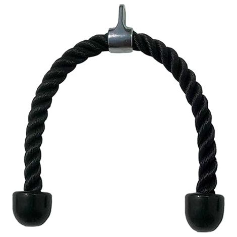 Corde Triceps pour Poulie Musculation, Corde polyéthylène avec embouts PVC, Corde Poulie Accessoire Musculation pour Tirage, Station Musculation, Salle Sport, Maison (1/5)