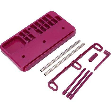 Lot de 1 porte-fil de machine à coudre, violet, construction démontable, plastique et acier inoxydable (1/5)