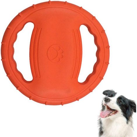 Frisbee pour chien à double poignée - Orange (1/5)