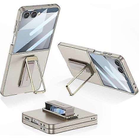 Galaxy Z Flip7 5G Hülle mit Ständer, schlankem Panzerglas und PC-Abdeckung, schlanke Schutzhülle für Smartphone (1/5)