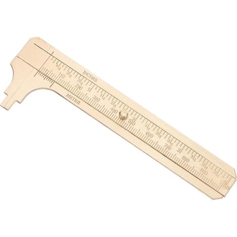 Pied à coulisse en laiton double échelle pour la mesure précise (1/5)