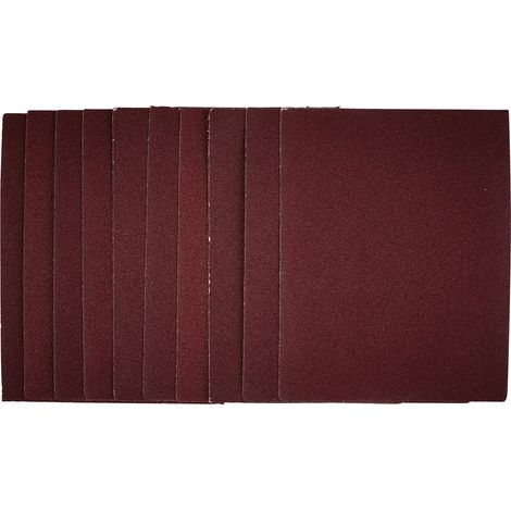 Draper 1/4 Sanding Sheets, 115 x 150mm, 80 Grit, Pack of 10