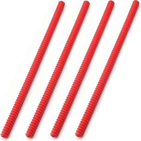 4er-Pack Ofenrostabdeckungen, hitzebeständige Silikon-Ofenrostschutzhüllen, Ofenrostschutz (rot)-Red (1/5)