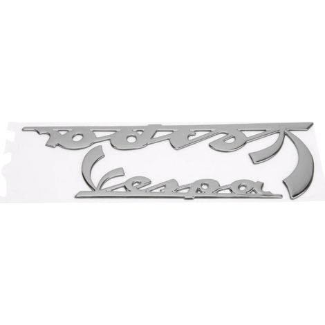 Autocollant Emblème Vespa 3D pour GTS 300, Primavera, Sprint, LX 125/150 - Design Argenté Brillant